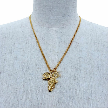 Chanel CC Logo Eco Pearl Rhinestone African Continent Motif Metiers D'art Dakar — view 3