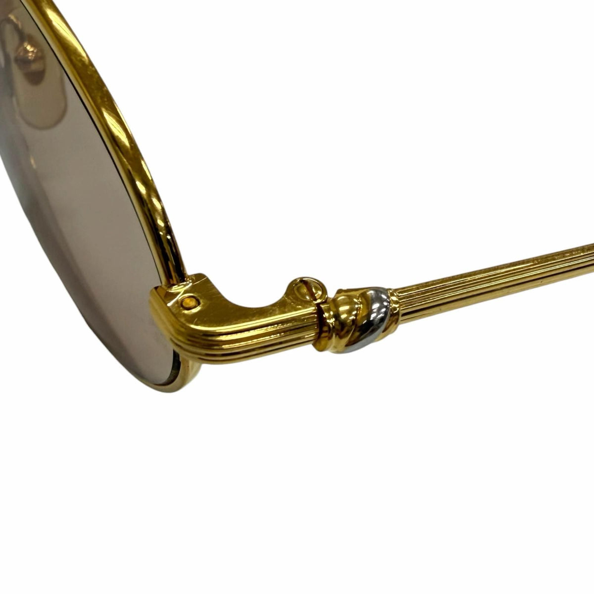 Cartier Vintage Solobonne Oval Sunglasses Eyewear Gold Brown 53 22 Prescription — view 5