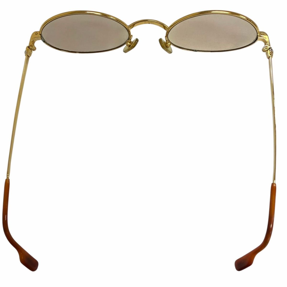 Cartier Vintage Solobonne Oval Sunglasses Eyewear Gold Brown 53 22 Prescription — view 7