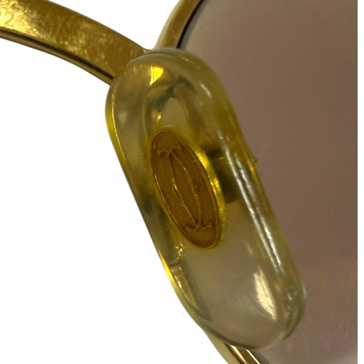 Cartier Vintage Solobonne Oval Sunglasses Eyewear Gold Brown 53 22 Prescription — view 8