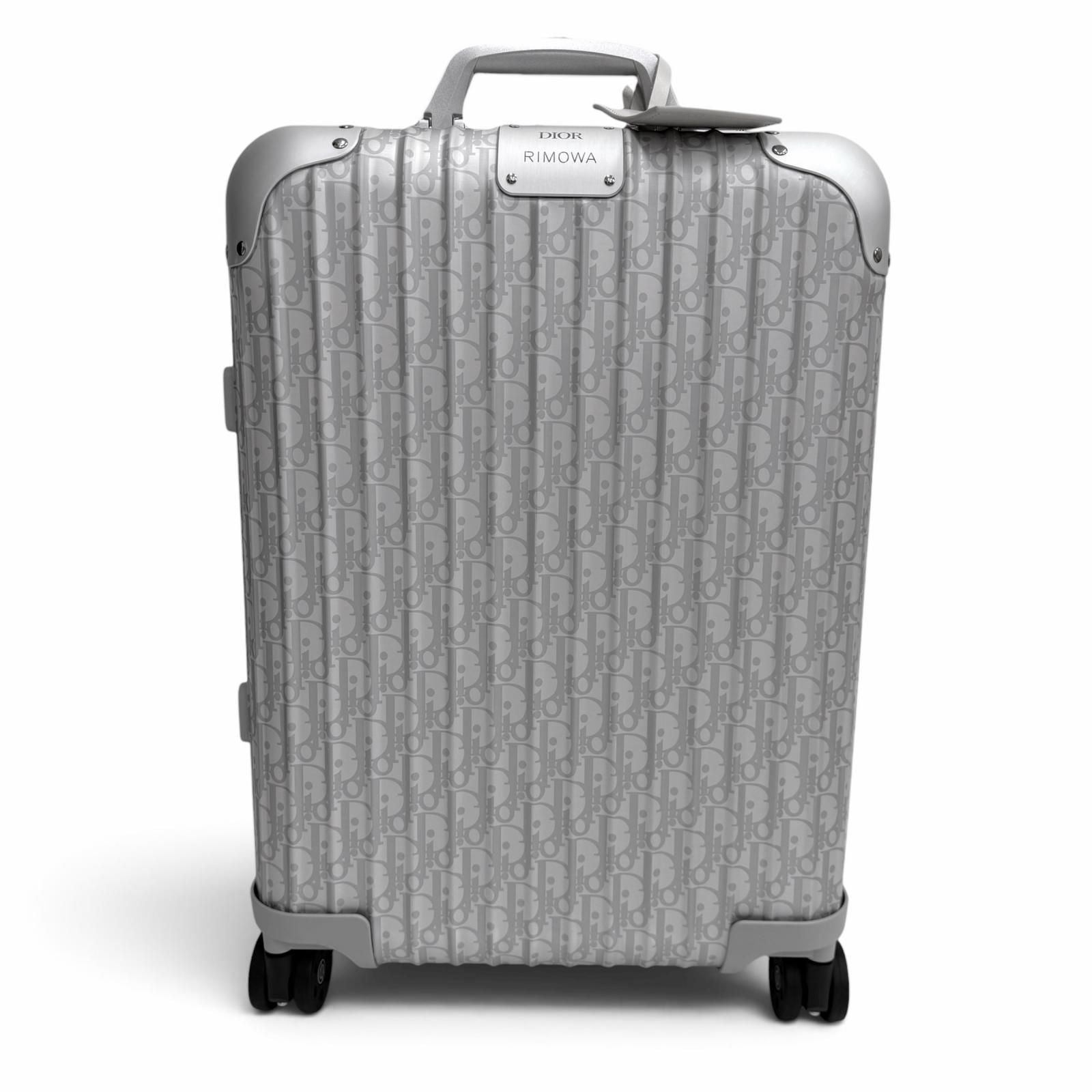 Dior Rimowa Homme Oblique Cabin Al Mini Um Carry Case Suitcase Silver Travel Bag