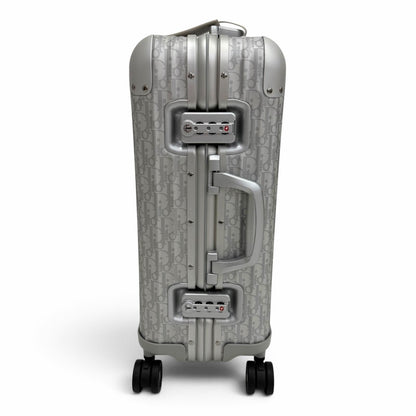 Dior Rimowa Homme Oblique Cabin Al Mini Um Carry Case Suitcase Silver Travel Bag — view 5