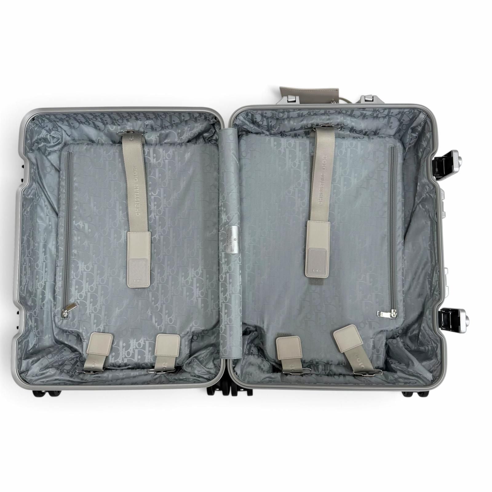 Dior Rimowa Homme Oblique Cabin Al Mini Um Carry Case Suitcase Silver Travel Bag — view 8