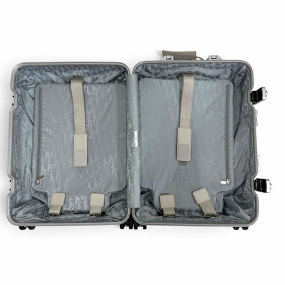 Dior Rimowa Homme Oblique Cabin Al Mini Um Carry Case Suitcase Silver Travel Bag — view 8