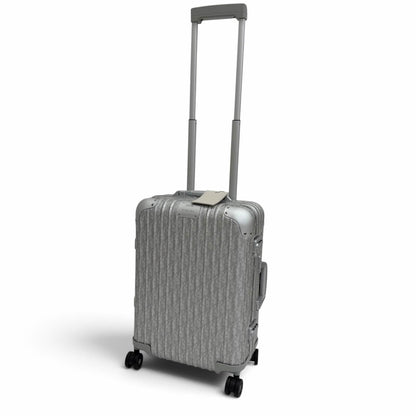 Dior Rimowa Homme Oblique Cabin Al Mini Um Carry Case Suitcase Silver Travel Bag — view 3