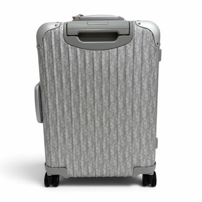 Dior Rimowa Homme Oblique Cabin Al Mini Um Carry Case Suitcase Silver Travel Bag — view 4