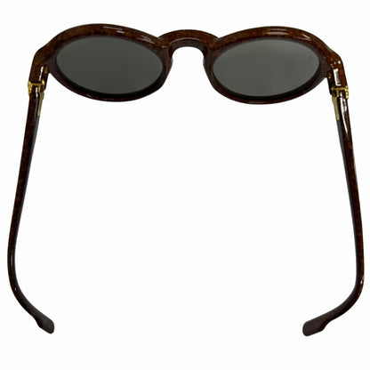 Cartier Vintage 135 Cabriolet Trinity Round Frame Sunglasses Eyewear Brown — view 8