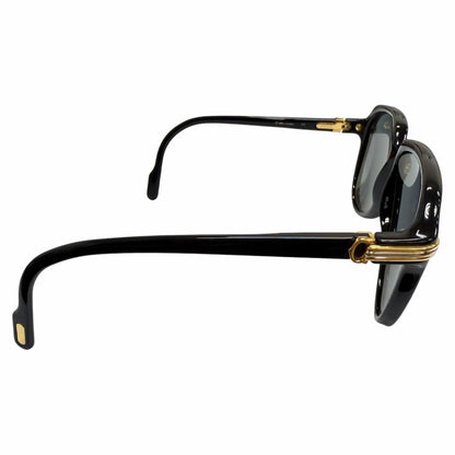 Cartier Vintage 140 Trinity Teardrop Sunglasses Black Gold Gray Lens Eyewear — view 5