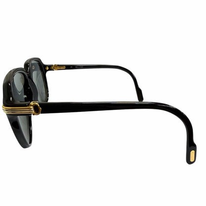 Cartier Vintage 140 Trinity Teardrop Sunglasses Black Gold Gray Lens Eyewear — view 4
