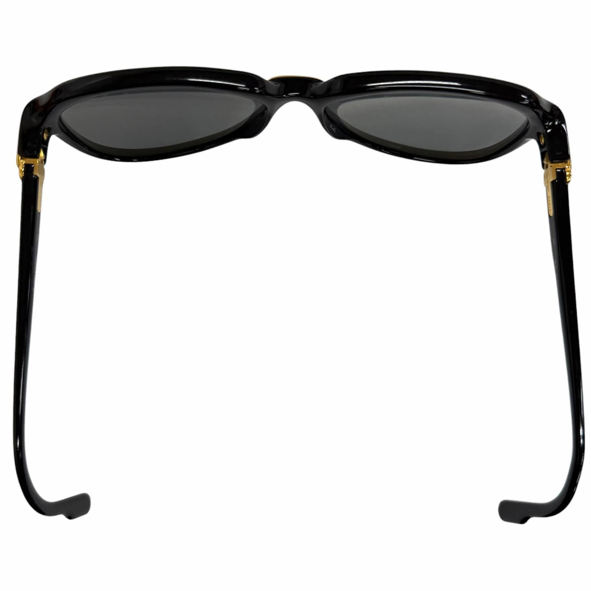 Cartier Vintage 140 Trinity Teardrop Sunglasses Black Gold Gray Lens Eyewear — view 8