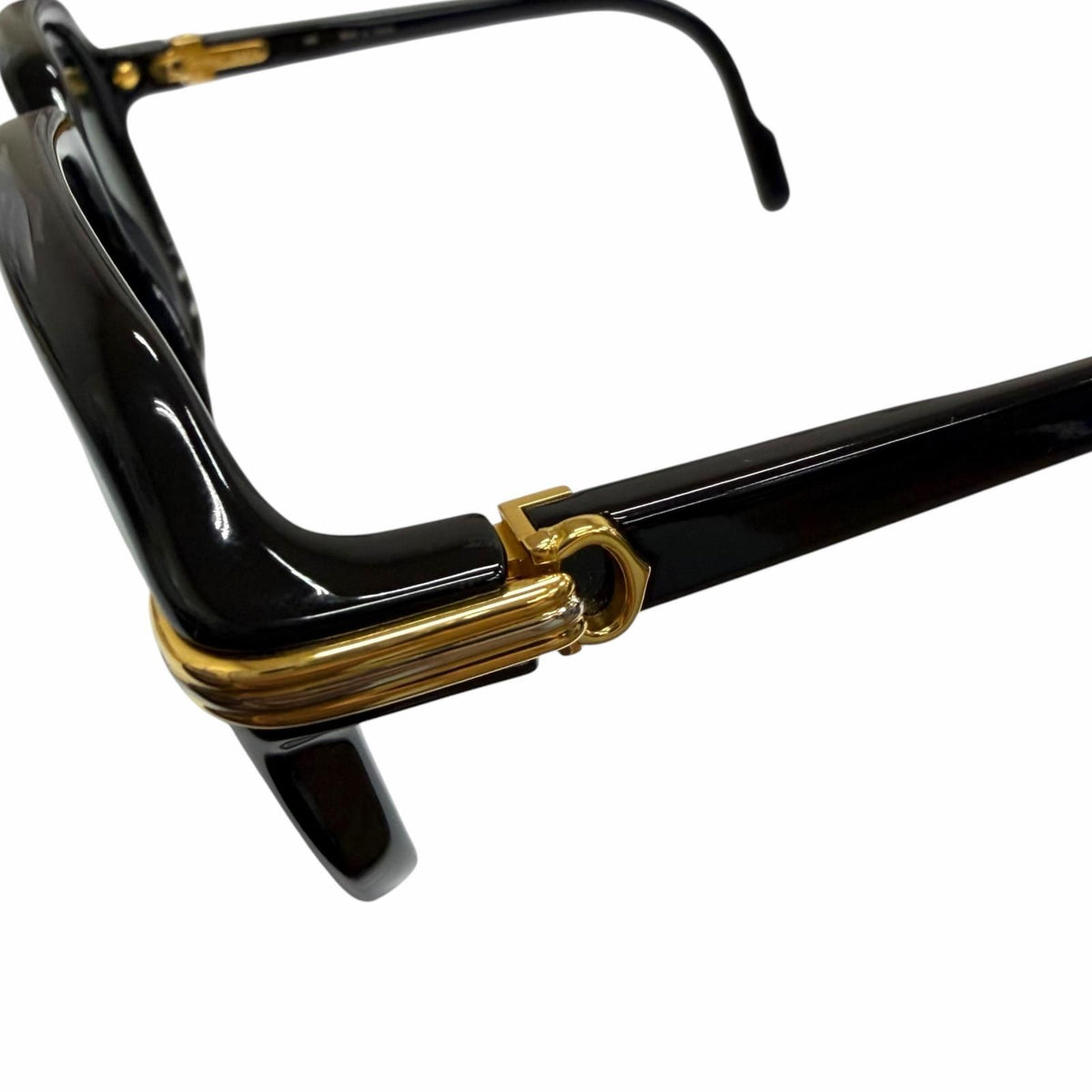 Cartier Vintage 140 Trinity Teardrop Sunglasses Black Gold Gray Lens Eyewear — view 7