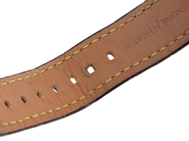 Louis Vuitton Tambour Moon Divine Watch Stainless Lug Diamond Crocodile Leather — view 6