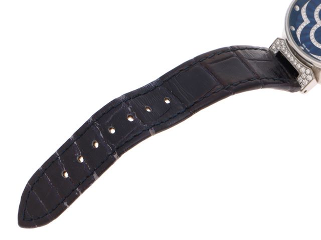 Louis Vuitton Tambour Moon Divine Watch Stainless Lug Diamond Crocodile Leather — view 5