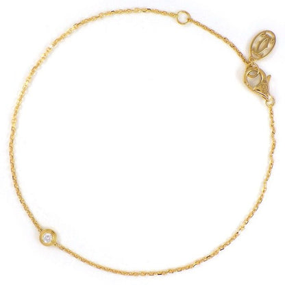 Cartier Bracelet D'amour Mini Model XS Diamants Legers Diamond 18k Yellow Gold