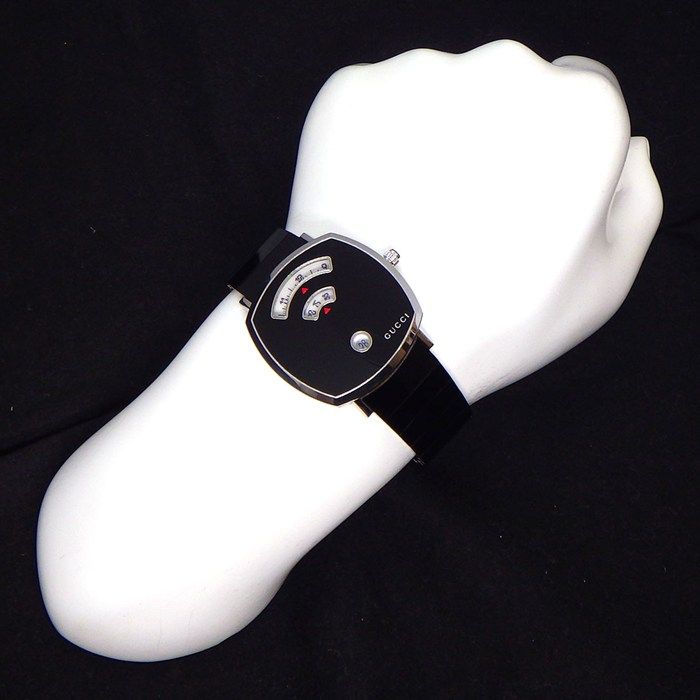 Gucci Watch Grip 157.3 Date White Dial Black Pvd SS Quartz Analog — view 7