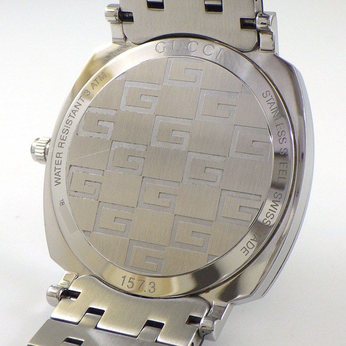 Gucci Watch Grip 157.3 Date White Dial Black Pvd SS Quartz Analog — view 4