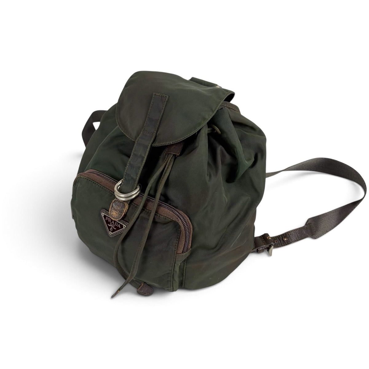 Prada Triangle Logo Backpack Tessuto Nylon