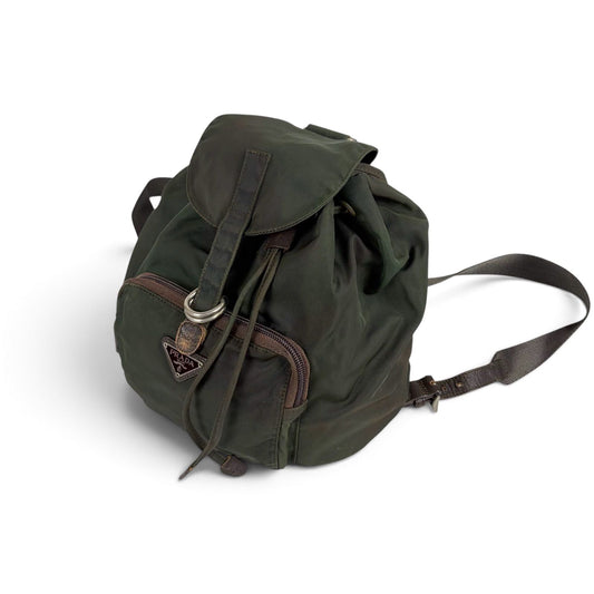 Prada Triangle Logo Backpack Tessuto Nylon