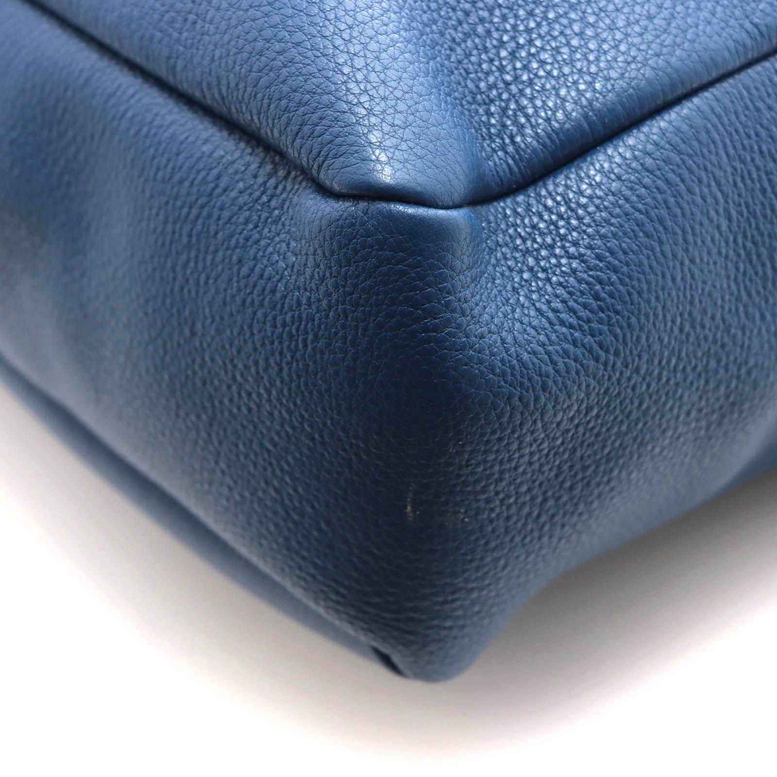 Prada Tote Navy Leather — view 8
