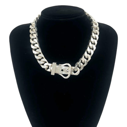 Hermes Boucles Sellier GM Necklace 925 Sterling Silver — view 2
