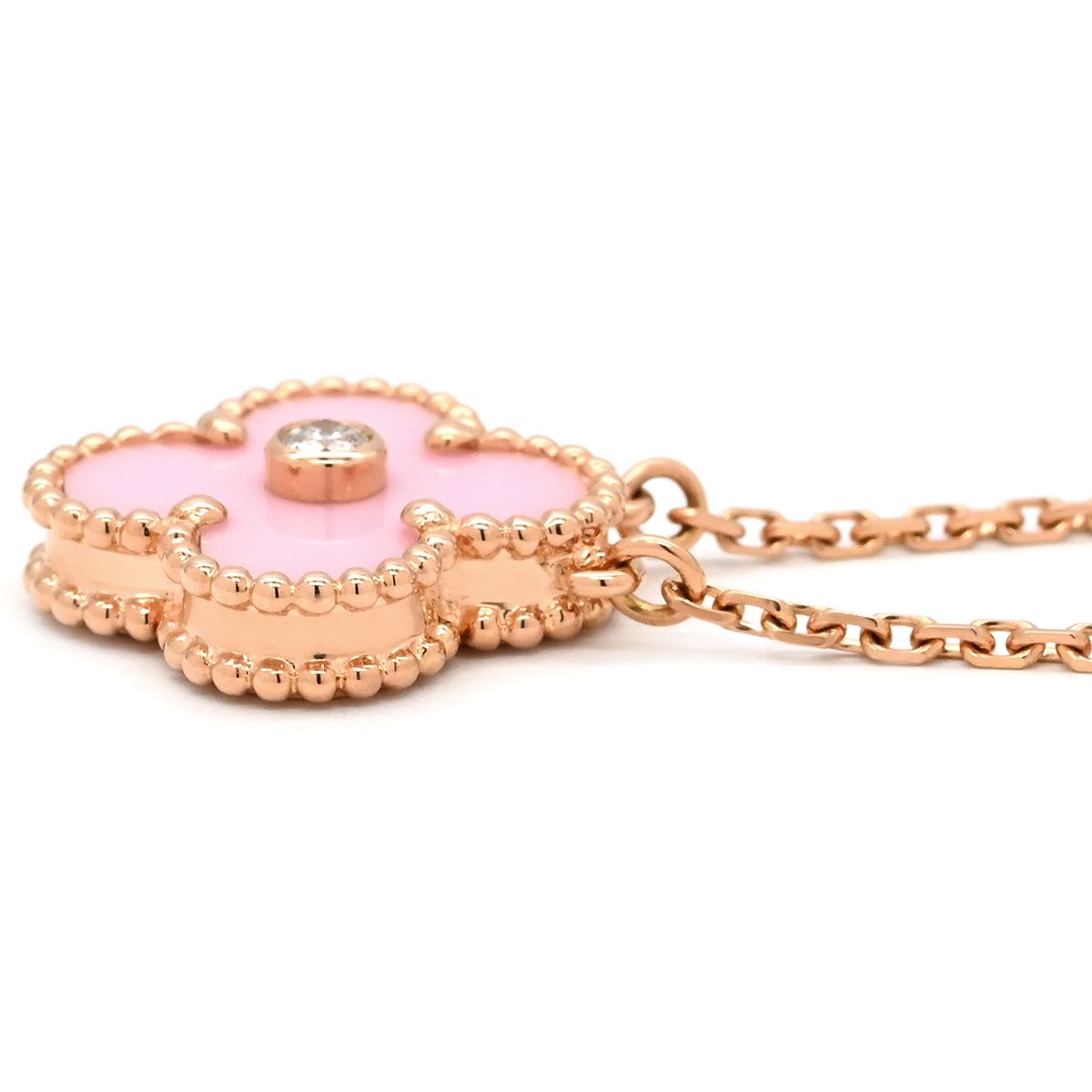 Van Cleef & Arpels Necklace Vintage Alhambra Pink Rose Gold PG Limited Edition — view 3