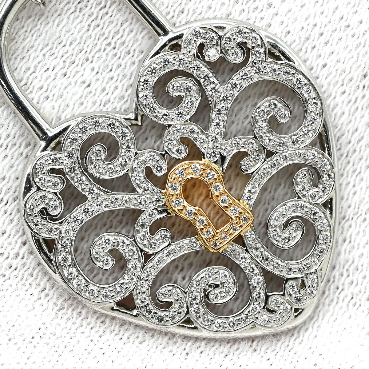 Tiffany & Co Necklace Enchant Heart Diamond Pendant Platinum Silver Rose Gold — view 8