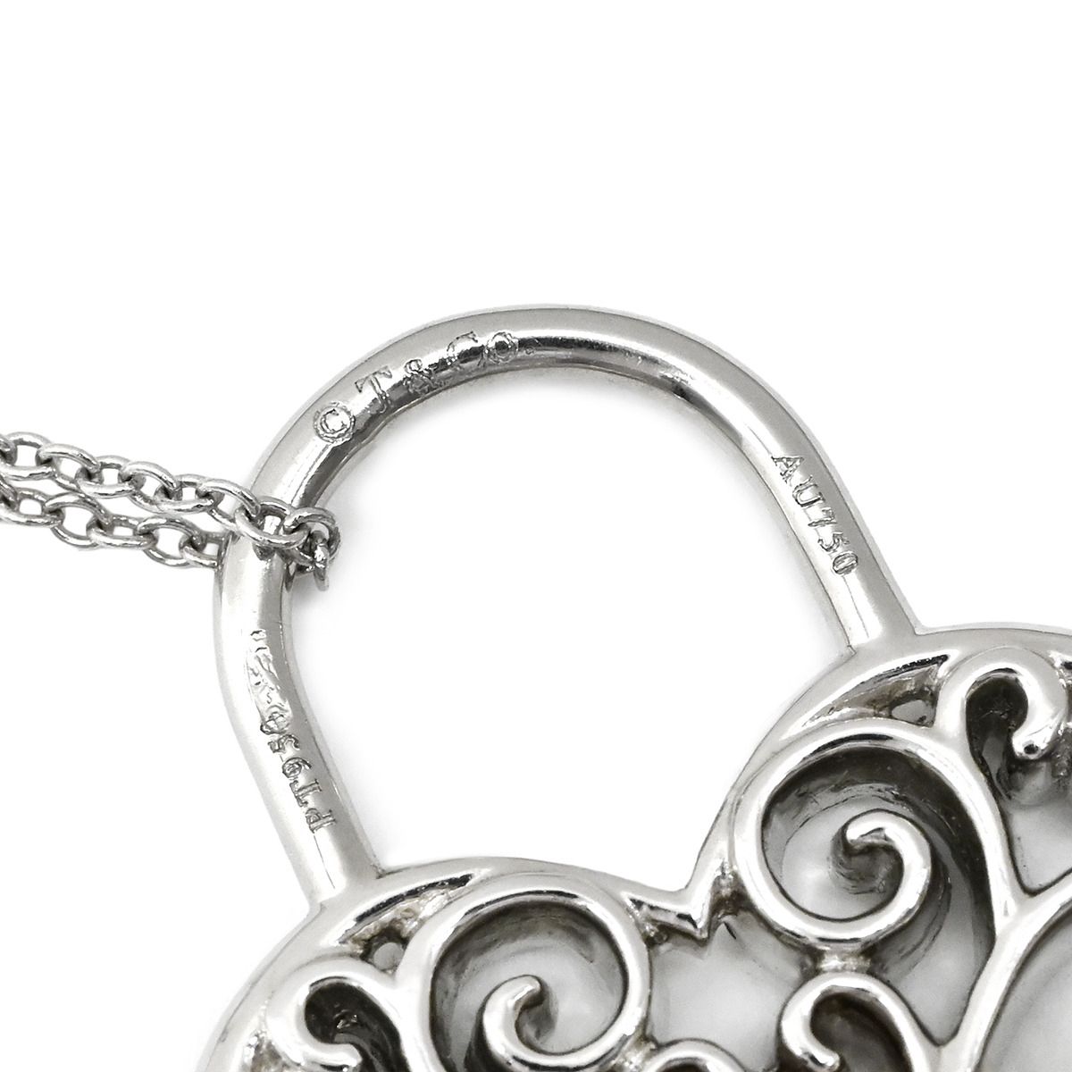 Tiffany & Co Necklace Enchant Heart Diamond Pendant Platinum Silver Rose Gold — view 7