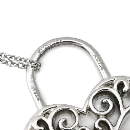 Tiffany & Co Necklace Enchant Heart Diamond Pendant Platinum Silver Rose Gold — view 7