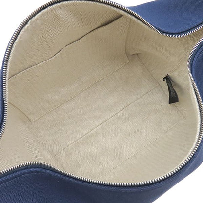 Hermes Pouch Brid-a-brac GM Cotton Marine Silver Blue Navy Green Vanity H Logo — view 7