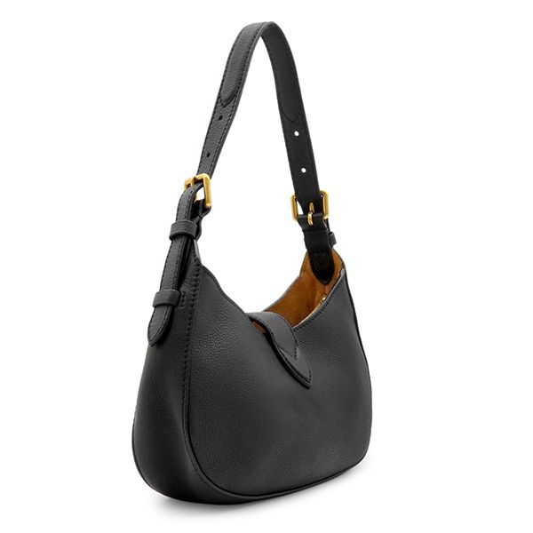 Louis Vuitton Shoulder Bag Lowkey Grain Calf Leather Black Gold Padlock Motif — view 2