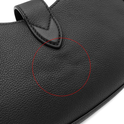 Louis Vuitton Shoulder Bag Lowkey Grain Calf Leather Black Gold Padlock Motif — view 6