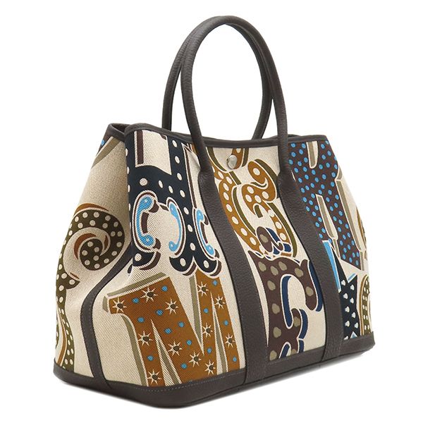 Hermes Tote Garden Party PM Electric Toile H Negonda Kya Glitter le Ecru — view 2