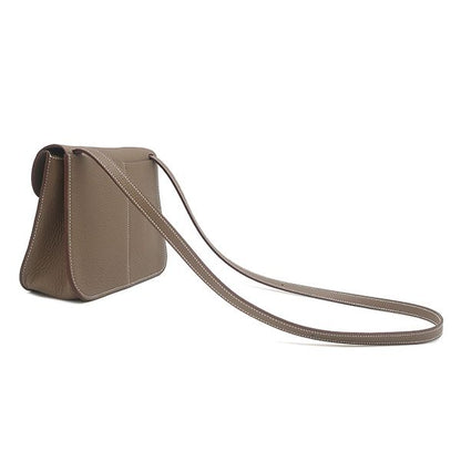 Hermes 2-Way Bag Halzan 25 Taurillon Clemence Etoupe Silver Handbag — view 2