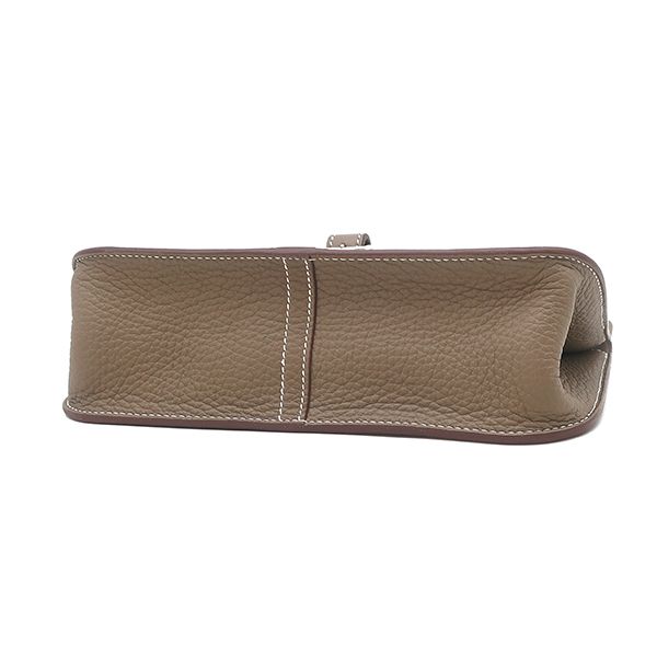 Hermes 2-Way Bag Halzan 25 Taurillon Clemence Etoupe Silver Handbag — view 4