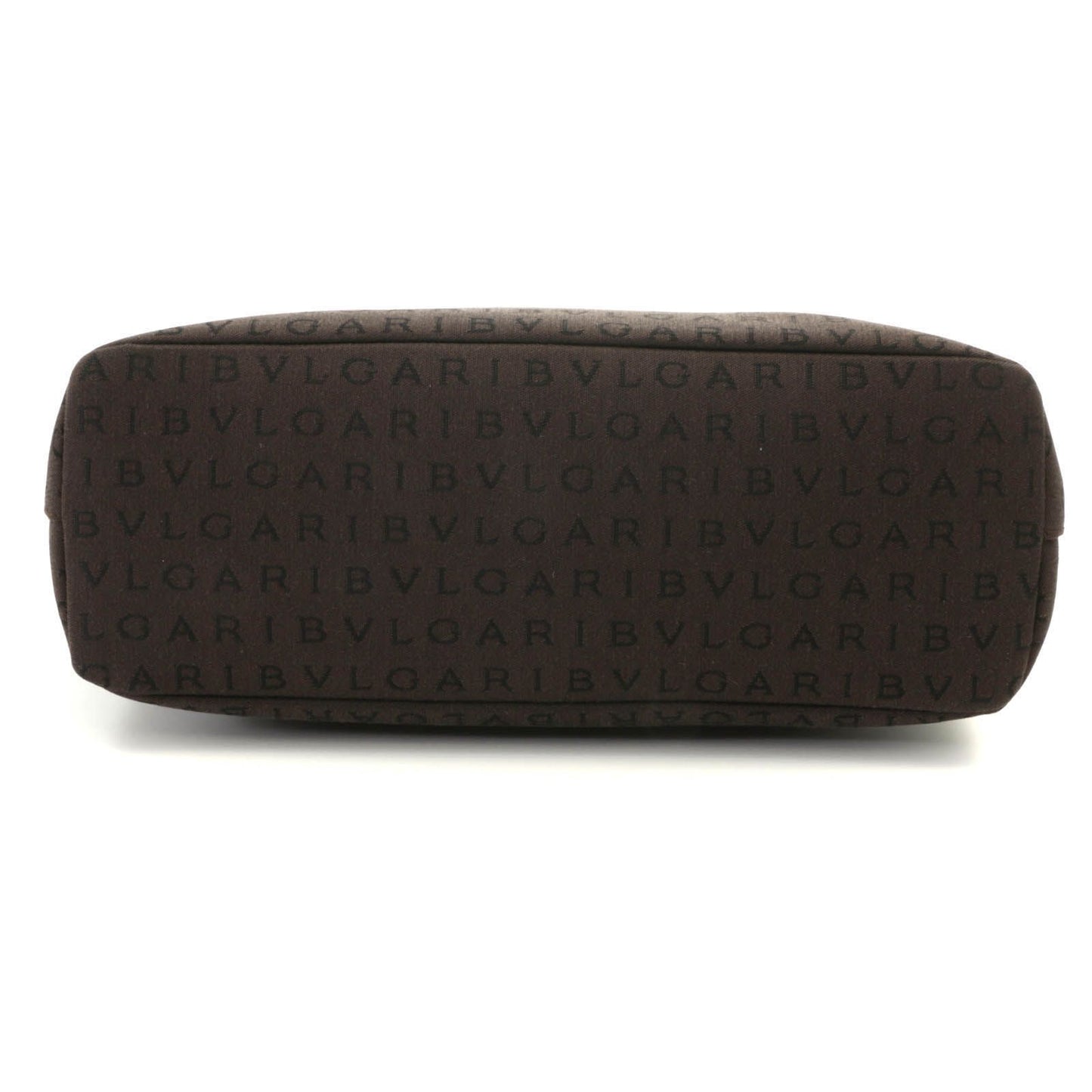Bvlgari Logomania Handbag Dark Brown Canvas Leather — view 3