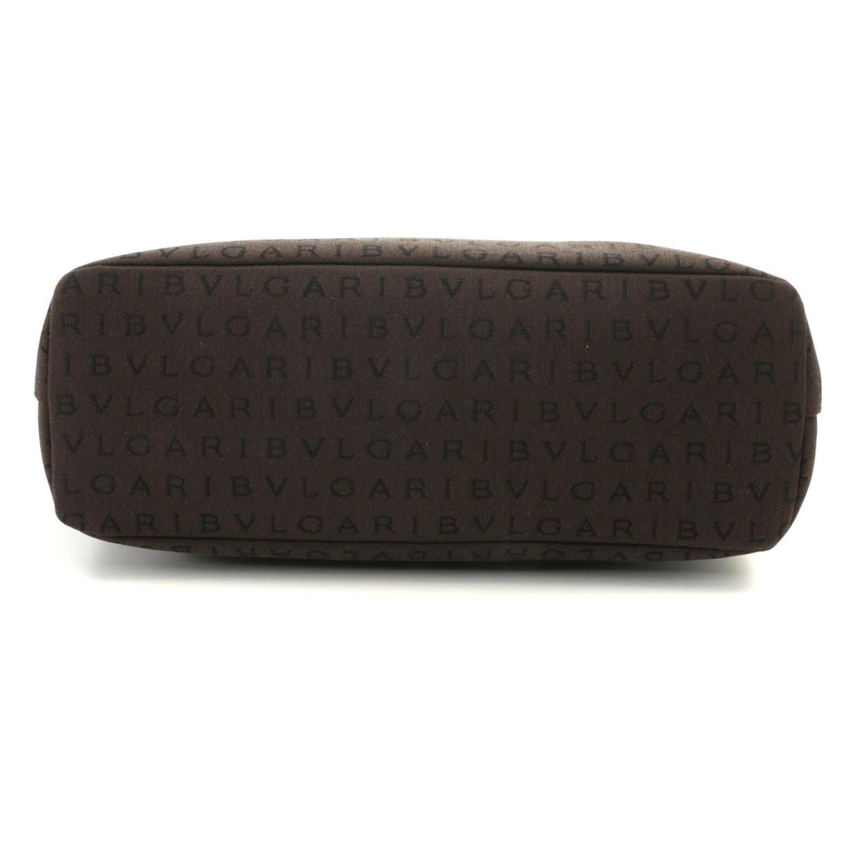 Bvlgari Logomania Handbag Dark Brown Canvas Leather — view 3