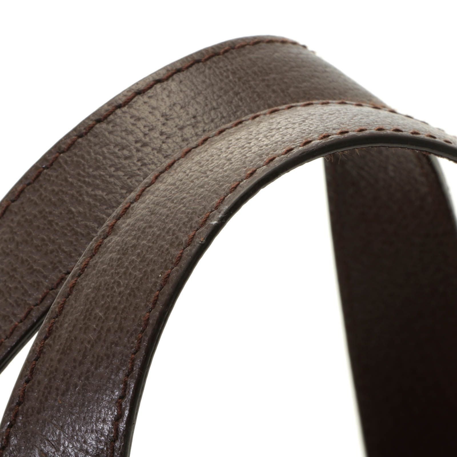 Bvlgari Logomania Handbag Dark Brown Canvas Leather — view 5