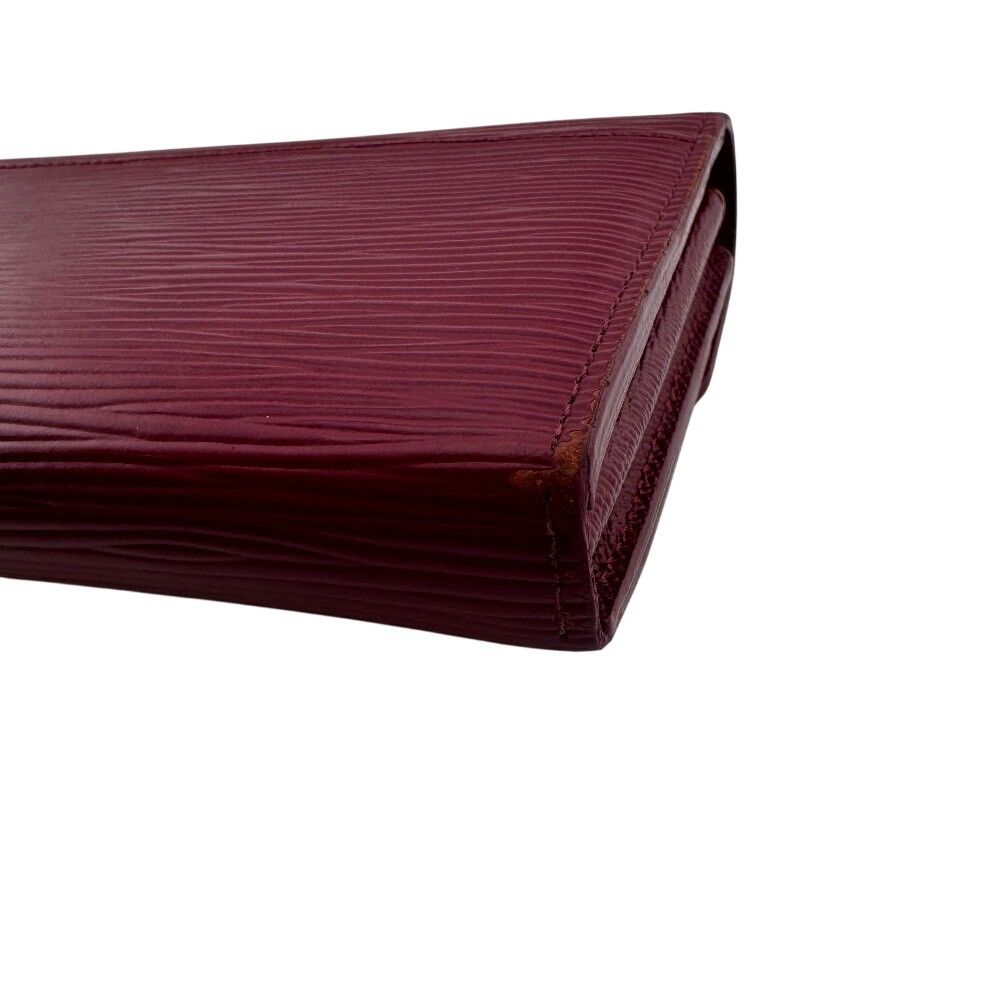 Louis Vuitton Portefeuille Sarah Epi Wallet Pink Fuchsia Silver Flap Style — view 5