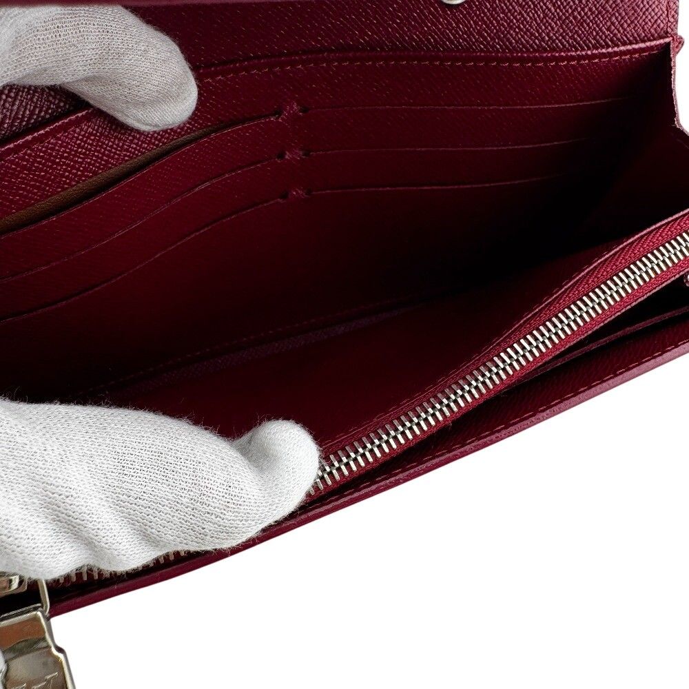 Louis Vuitton Portefeuille Sarah Epi Wallet Pink Fuchsia Silver Flap Style — view 8