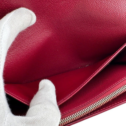 Louis Vuitton Portefeuille Sarah Epi Wallet Pink Fuchsia Silver Flap Style — view 7