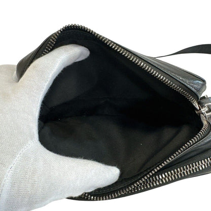 Dior CD Logo Shoulder Bag CD Leather Black — view 8