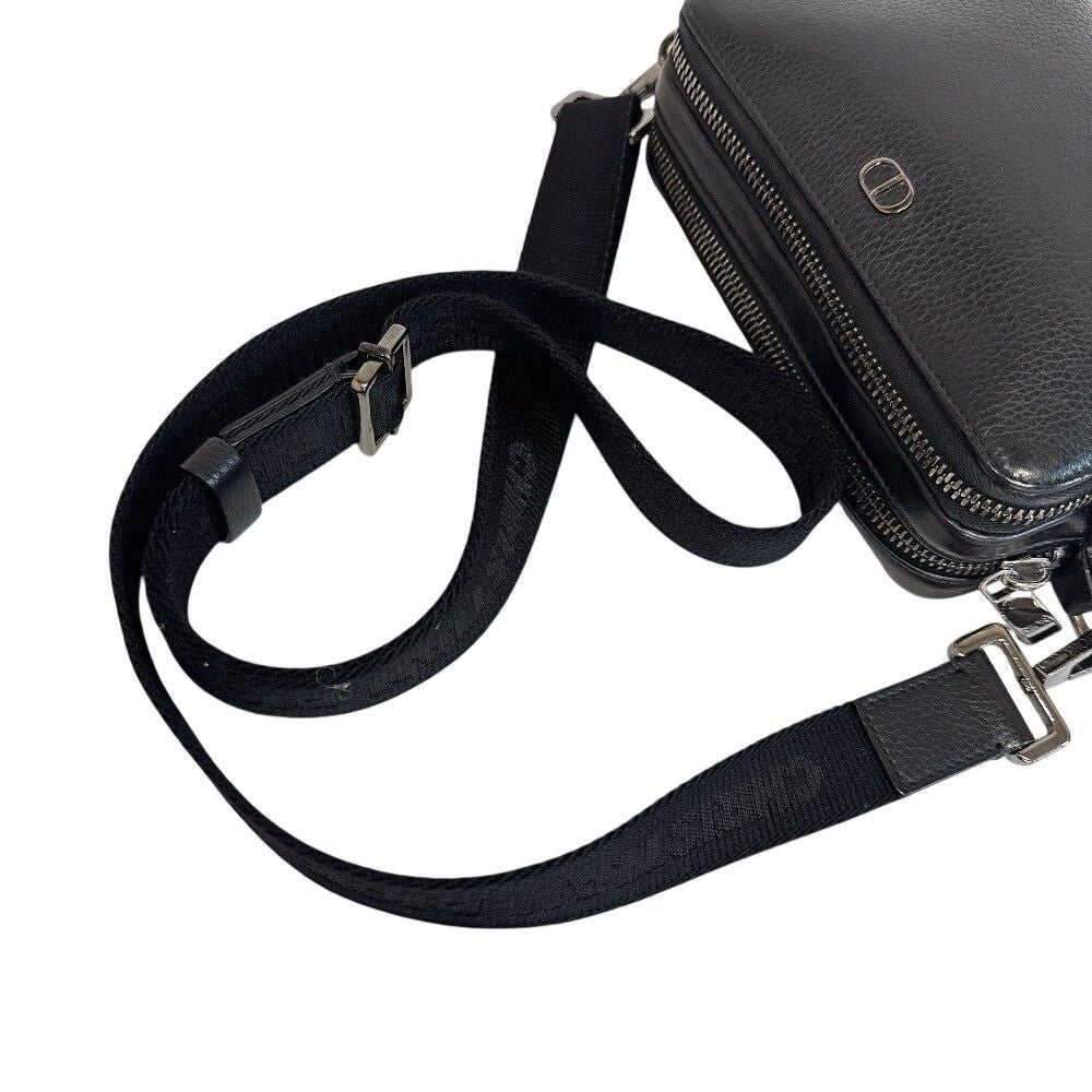 Dior CD Logo Shoulder Bag CD Leather Black — view 2