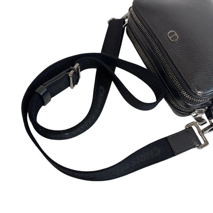Dior CD Logo Shoulder Bag CD Leather Black — view 2