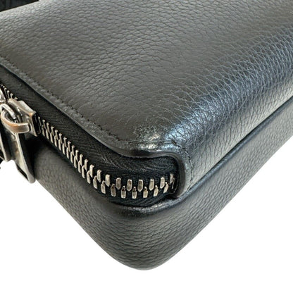 Dior CD Logo Shoulder Bag CD Leather Black — view 3