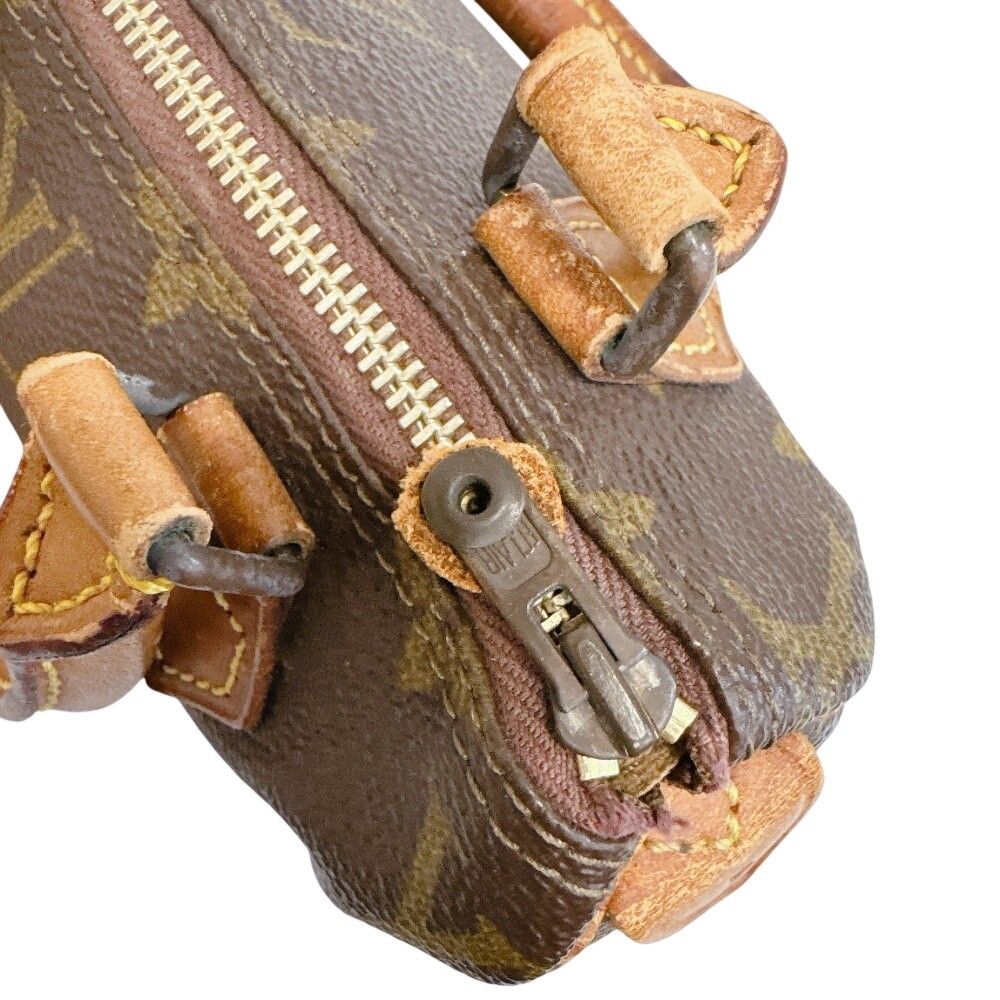 Louis Vuitton Mini Speedy Monogram Canvas Handbag Brown — view 5
