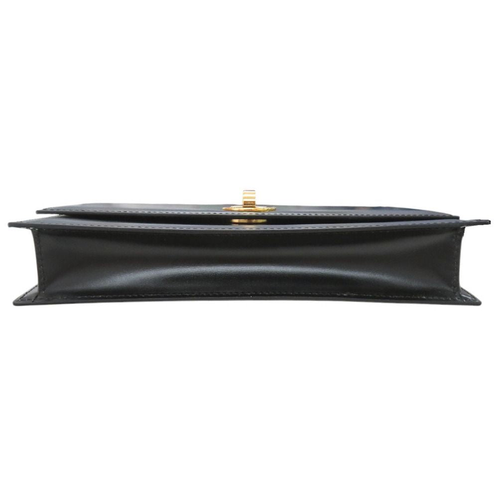 Bvlgari Logo Leather Black 2-Way Shoulder Bag Clutch — view 4