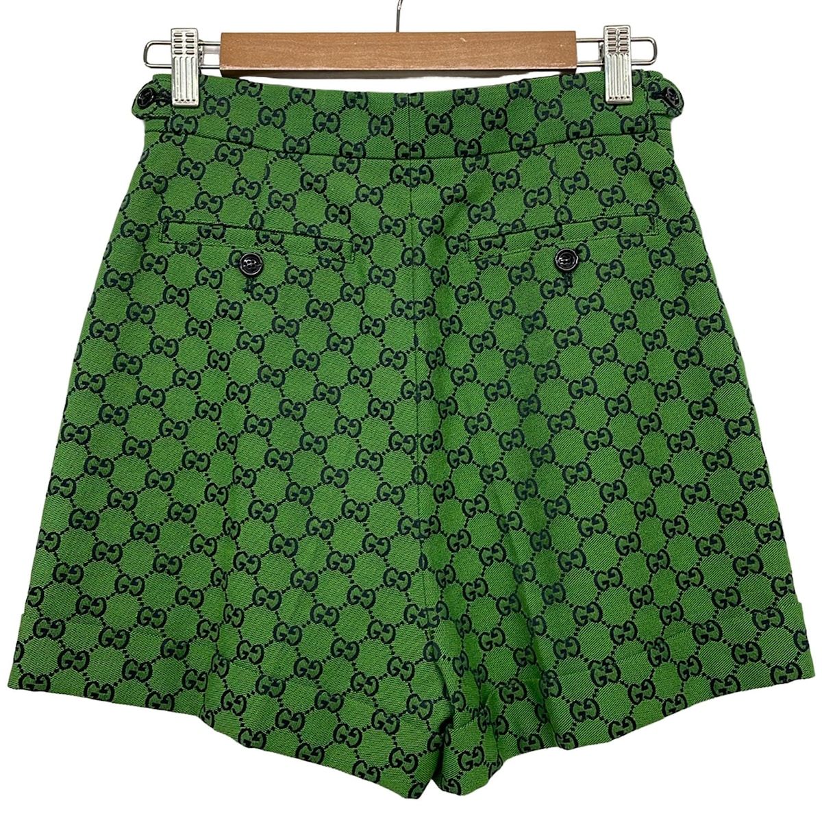 Gucci Shorts S Green Navy GG Pattern 38 — view 2