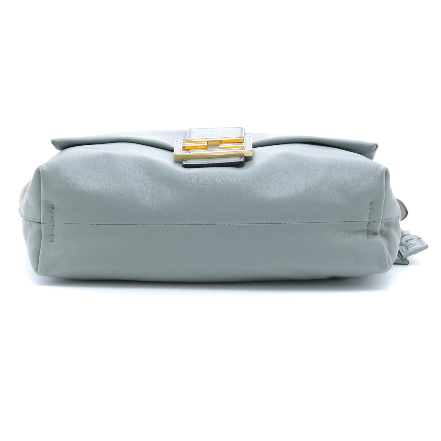 Fendi Mamma Baguette Medium Leather Matcha Green Shoulder Bag