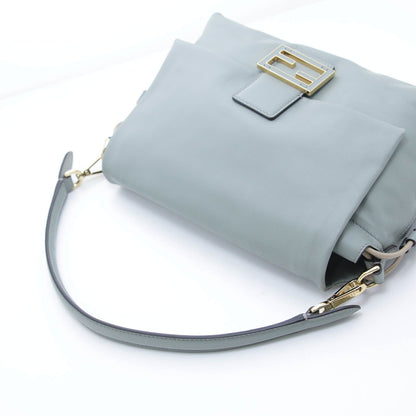 Fendi Mamma Baguette Medium Leather Matcha Green Shoulder Bag — view 4