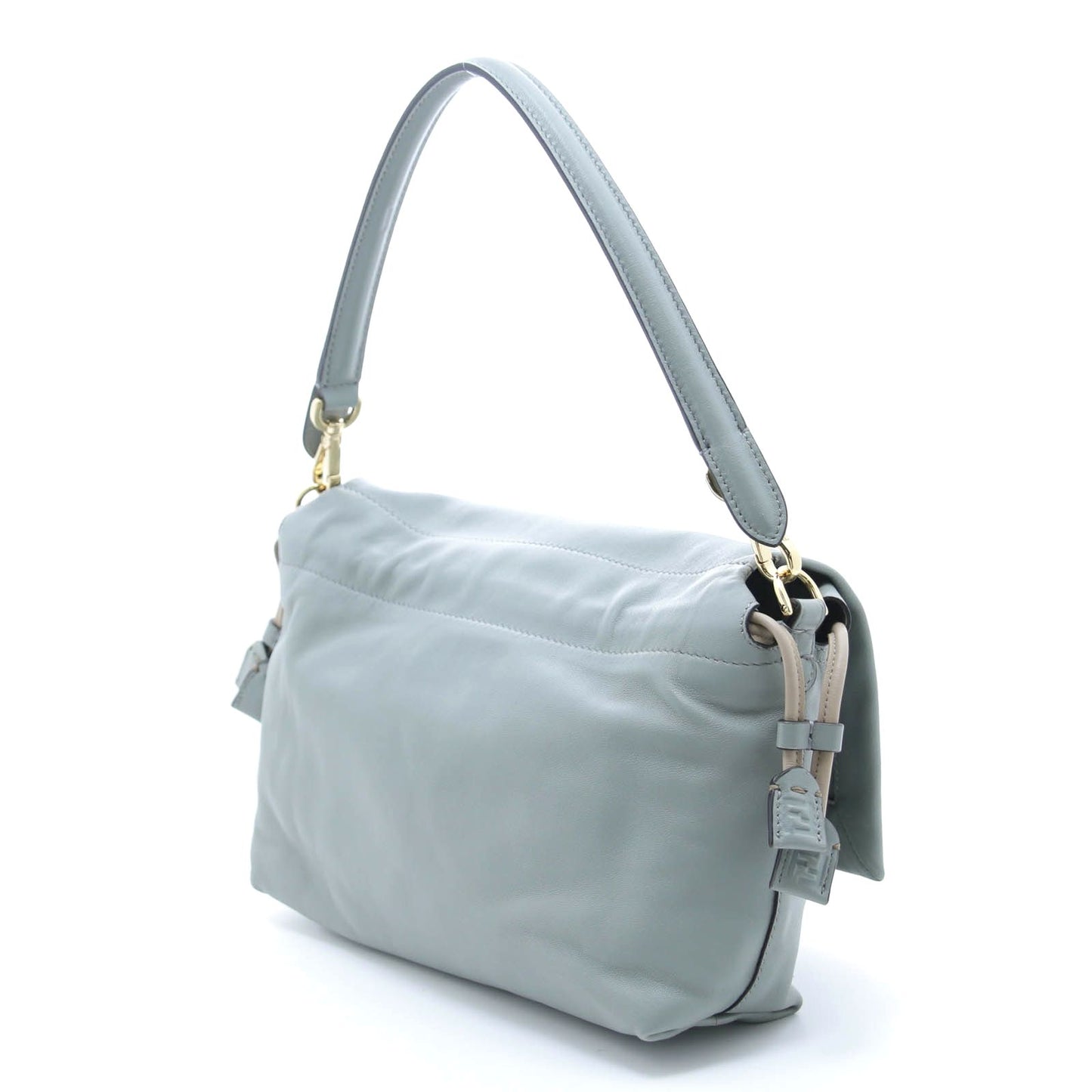Fendi Mamma Baguette Medium Leather Matcha Green Shoulder Bag — view 2